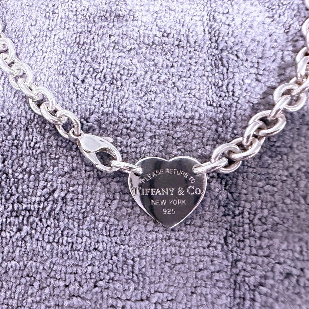 Tiffany & Co. Sterling Silver Heart Tag Necklace - Silver